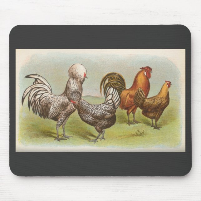 Graham - Silver Polish & Golden Penciled Hambu Chi Mouse Pad (Front)
