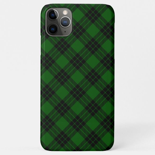 Graham tartan green black plaid Case-Mate iPhone case (Back)