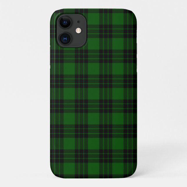 Graham tartan green black plaid Case-Mate iPhone case (Back)