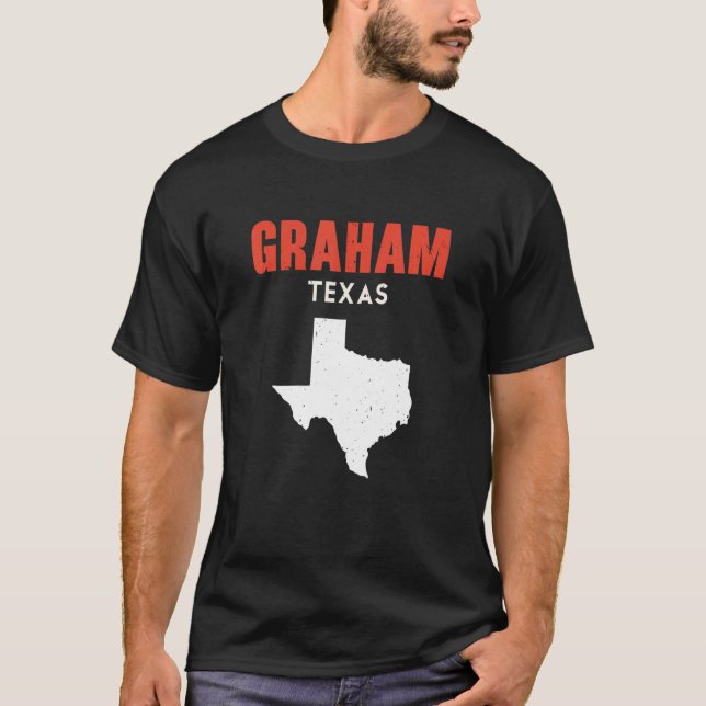 Graham Texas USA State America Travel Texas T-Shirt (Front)