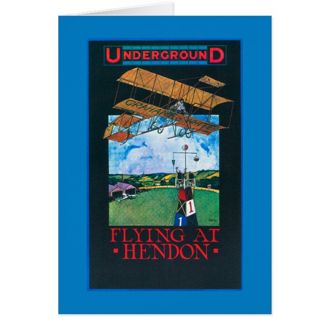 Grahame-White And Plane over Aerodrome Poster (Front)