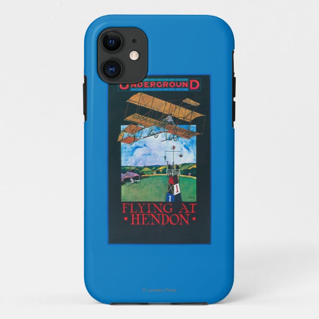 Grahame-White And Plane over Aerodrome Poster Case-Mate iPhone Case (Back)
