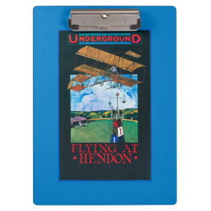 Grahame-White And Plane over Aerodrome Poster Clipboard