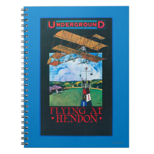 Grahame-White And Plane over Aerodrome Poster Notebook