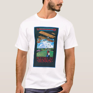 Grahame-White And Plane over Aerodrome Poster T-Shirt