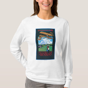Grahame-White And Plane over Aerodrome Poster T-Shirt