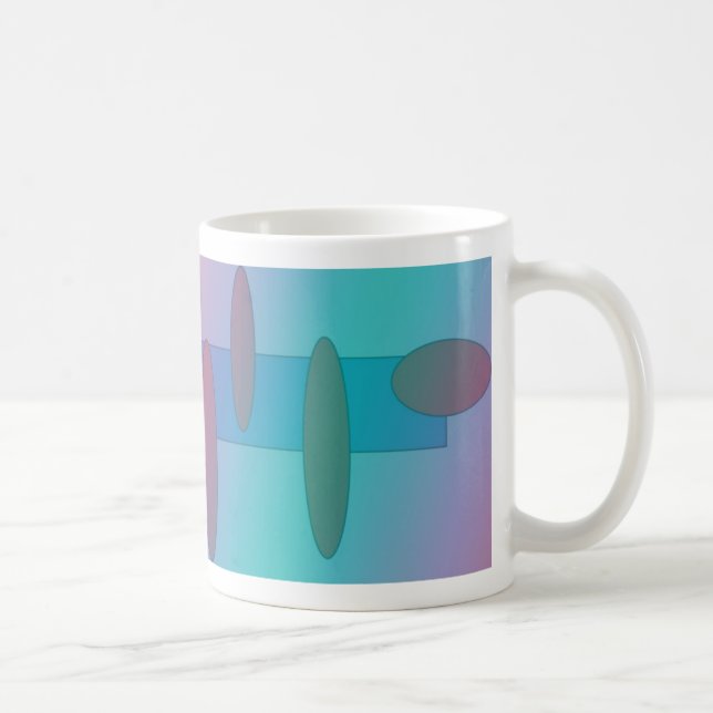 graident from blues to reds abstract coffee mug (Right)