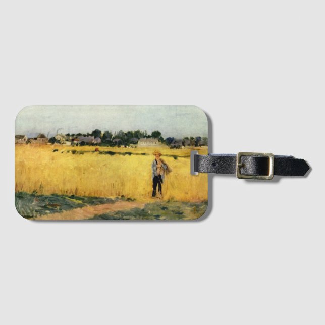 Grain Field (by Berthe Morisot) Luggage Tag (Front Horizontal)