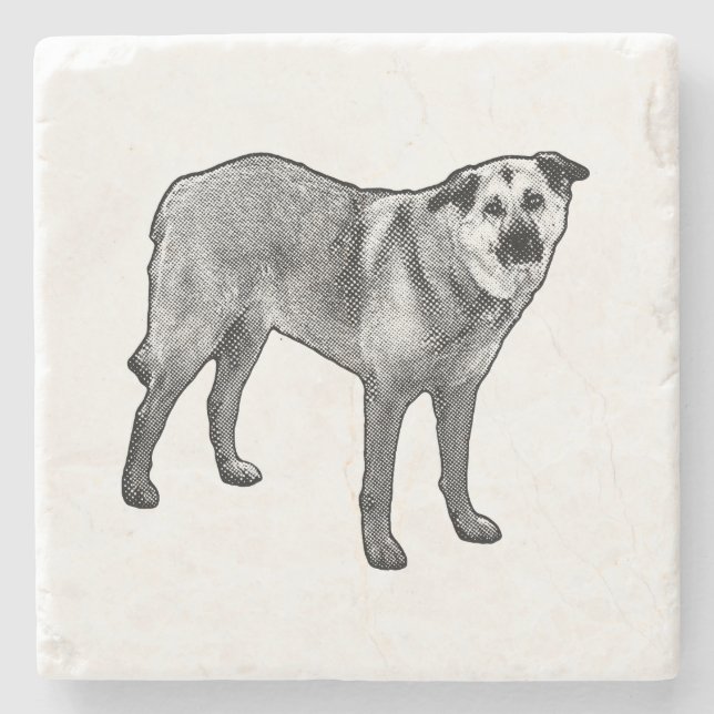 grain-soft calm, tibetan mix stone coaster (Front)