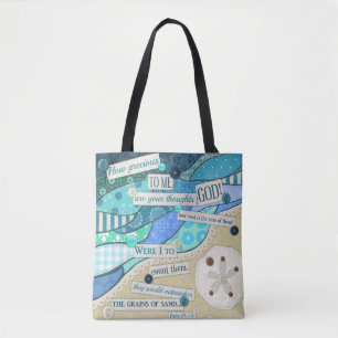 "Grains of Sand" Scripture Beach Tote Bag