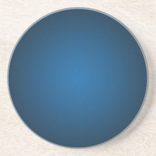 Grainy Blue-Black Vignette Coaster