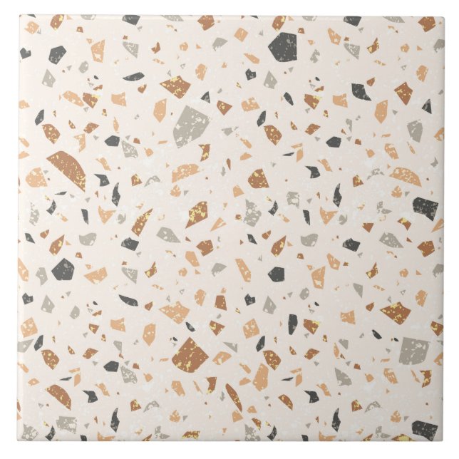 Grainy coloured terrazzo texture seamless pattern  ceramic tile (Front)