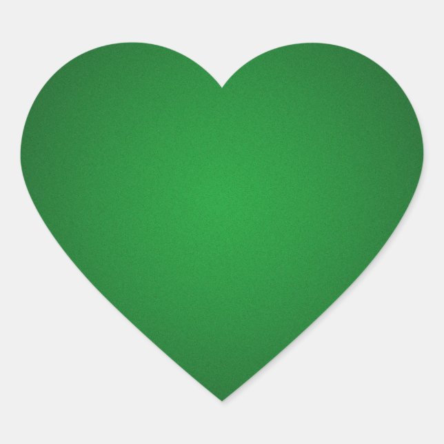 Grainy Green-Black Vignette Heart Sticker (Front)