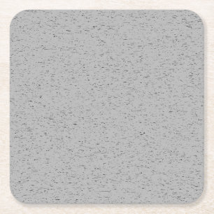 Grainy Plain Grey Colour Design  Square Paper Coaster