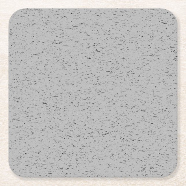Grainy Plain Grey Colour Design  Square Paper Coaster (Front)