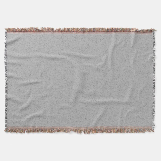 Grainy Plain Grey Colour Design  Throw Blanket (Front)