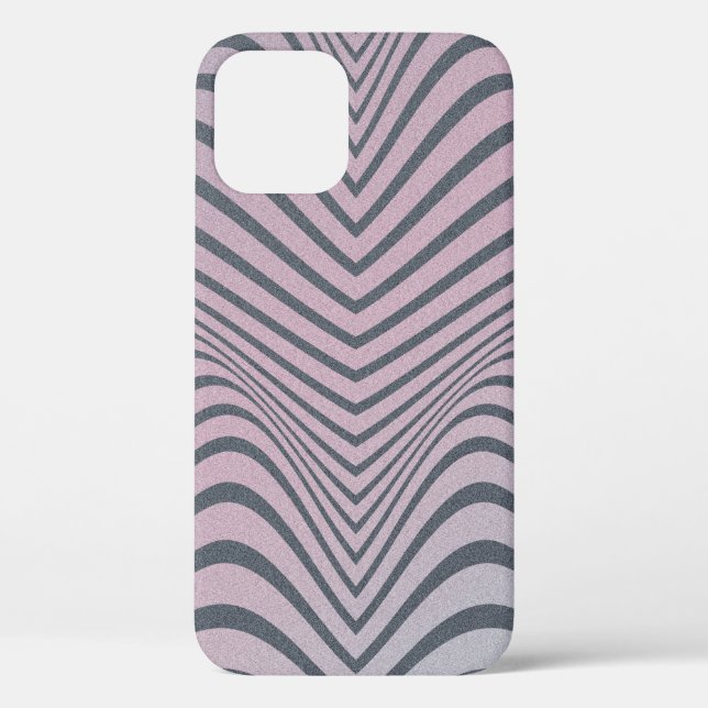 Grainy psychedelic background. Zebra stripe patter Case-Mate iPhone Case (Back)