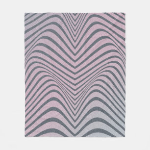 Grainy psychedelic background. Zebra stripe patter Fleece Blanket