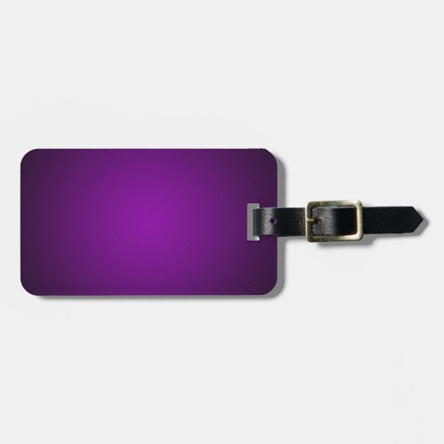 Grainy Purple-Black Vignette Luggage Tag (Front Horizontal)