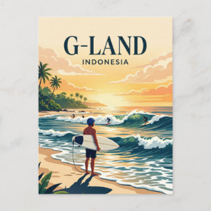 Grajagan Bay Indonesia Postcard