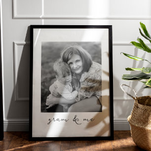 Gram And Me Personalized Picture Gift For Grandma Poster