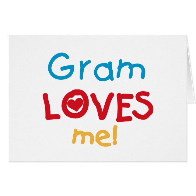 Gram Loves Me T-shirts and Gifts (Front Horizontal)