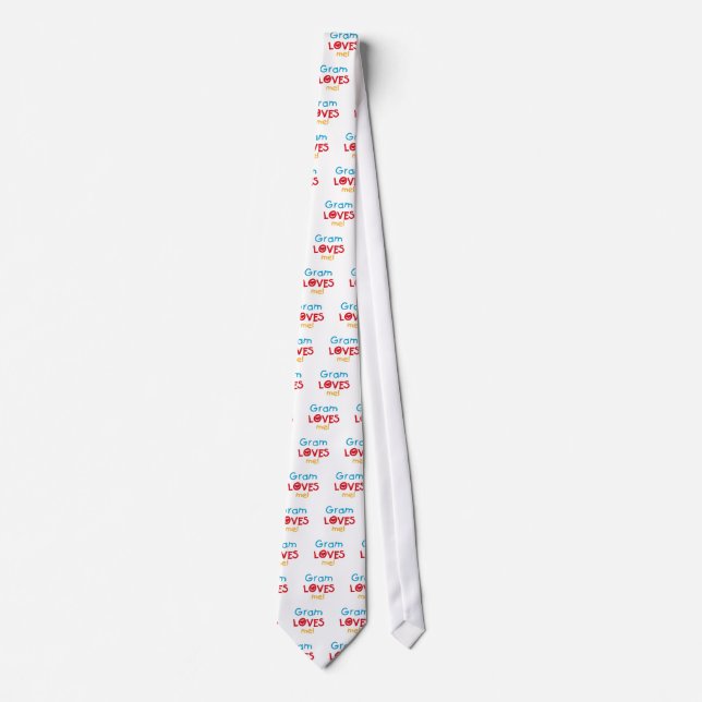 Gram Loves Me T-shirts and Gifts Tie (Front)