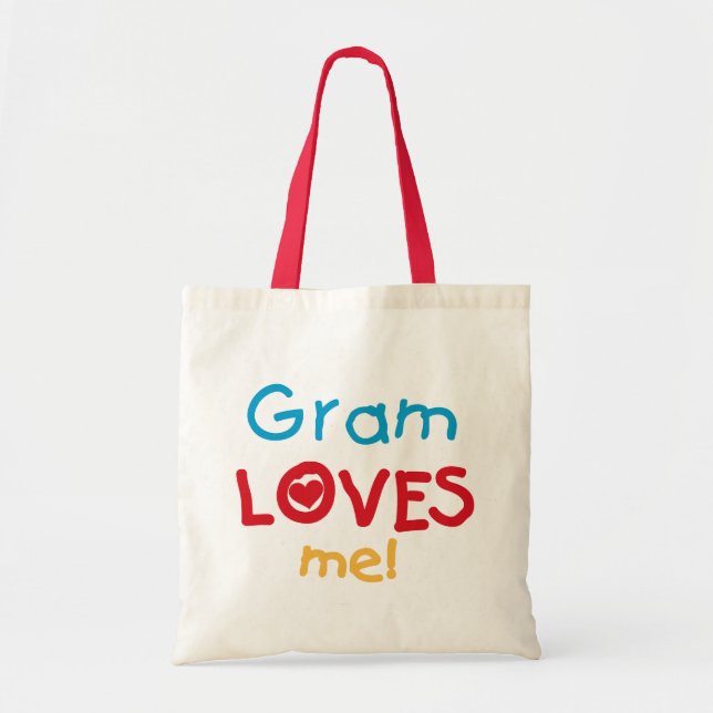 Gram Loves Me T-shirts and Gifts Tote Bag (Front)
