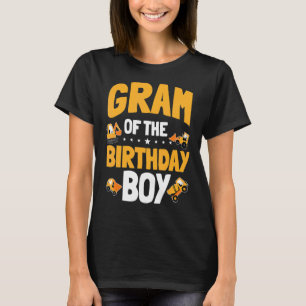 Gram Of The Birthday Boy Construction Worker Bday T-Shirt