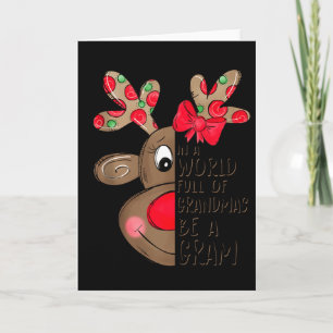 Gram Reindeer Xmas Happy Family New Reindeer Merry Card