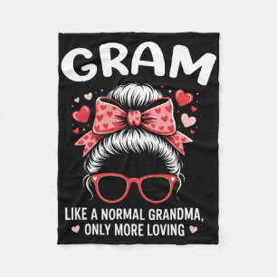 Gram Valentine Quote For Loving Grandma With Cute Fleece Blanket