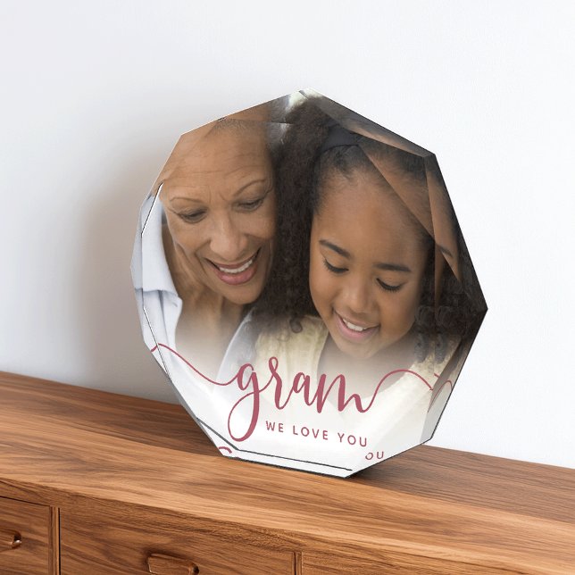 Gram We Love You | Grandma Script Overlay Photo Block (Creator Uploaded)