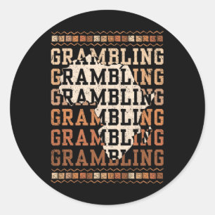 Grambling Hbcu With Africa Alumni Historical Black Classic Round Sticker