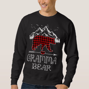 Gramma BearRed Buffalo Plaid Grandma Bear Pajama Sweatshirt