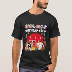 Gramma Birthday Crew Animals Farming Barnyard Fami T-Shirt