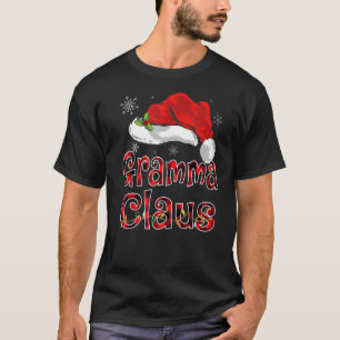 Gramma Claus Christmas Red Plaid Family Matching P T-Shirt
