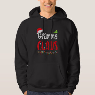 Gramma Claus Matching Family Christmas Pyjamas Xma Hoodie
