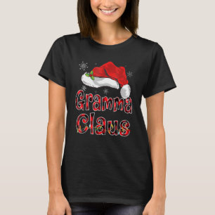Gramma Claus Shirt Santa Hat Red Buffalo Plaid Chr