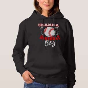 Gramma Of The Birthday Boy Baseball Theme Bday Cel Hoodie