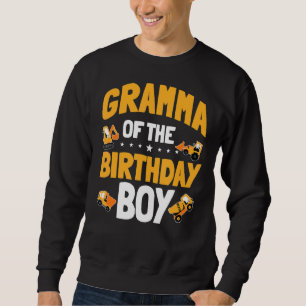 Gramma Of The Birthday Boy Construction Worker Bda Sweatshirt