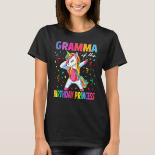 Gramma of the Birthday Princess Girl Dabbing Unico T-Shirt