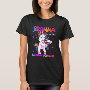 Gramma of the Birthday Princess Girl Dabbing Unico T-Shirt