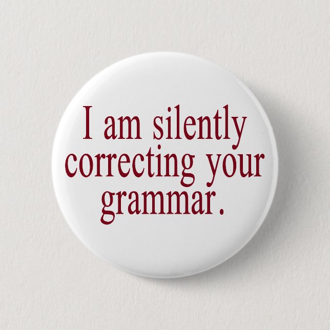 Grammar 6 Cm Round Badge (Front)