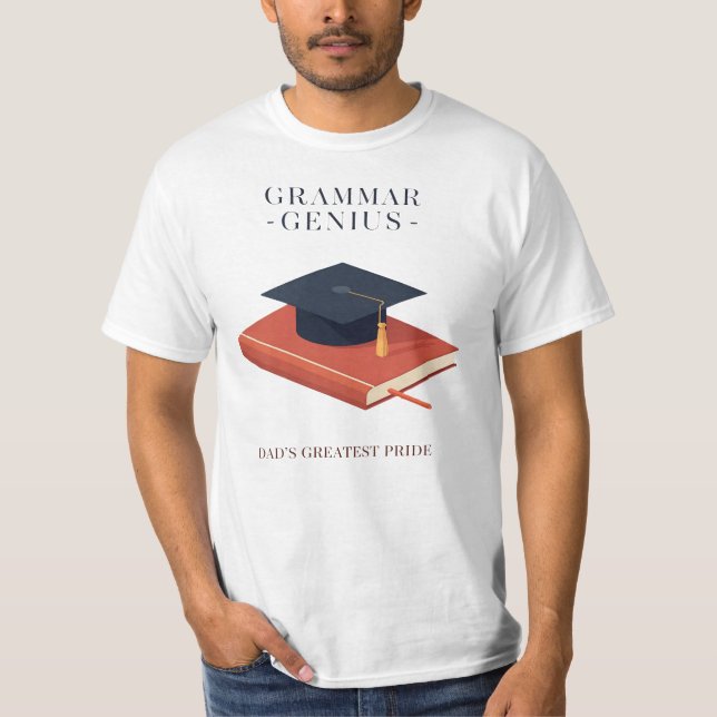 Grammar Genius – Dad’s Greatest Pride T-Shirt (Front)