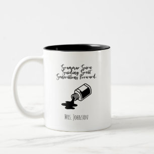 Grammar Guru Guiding Great Generations Forward Two-Tone Coffee Mug