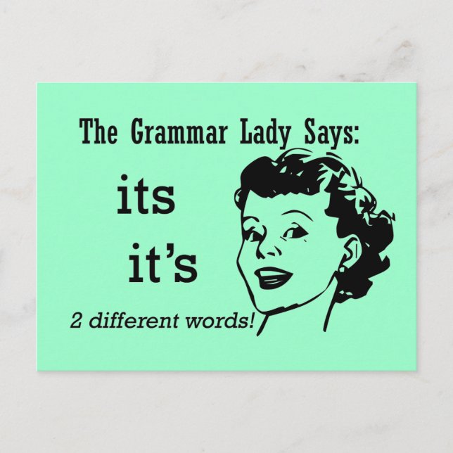 Grammar It's and Its Postcards (Front)