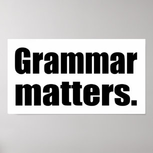 Grammar Matters   Language Skills Poster