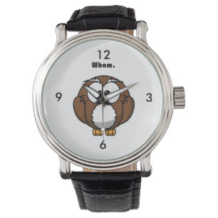 Grammar Owl Whom Funny Writer Joke Cartoon Watch