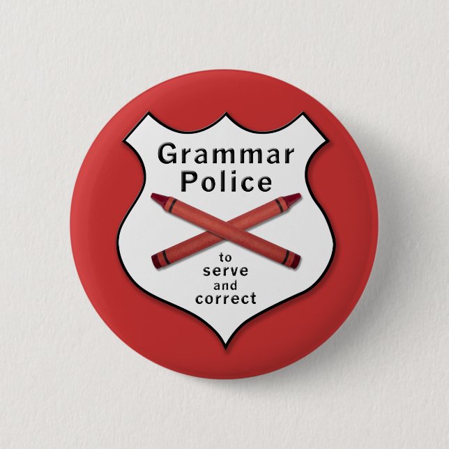 Grammar Police Badge (Front)