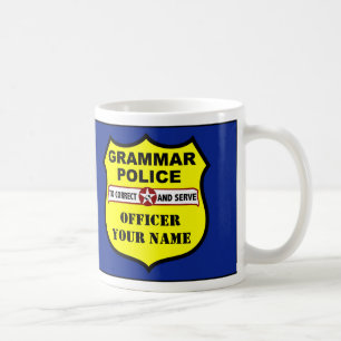 Grammar Police Customisable Mug